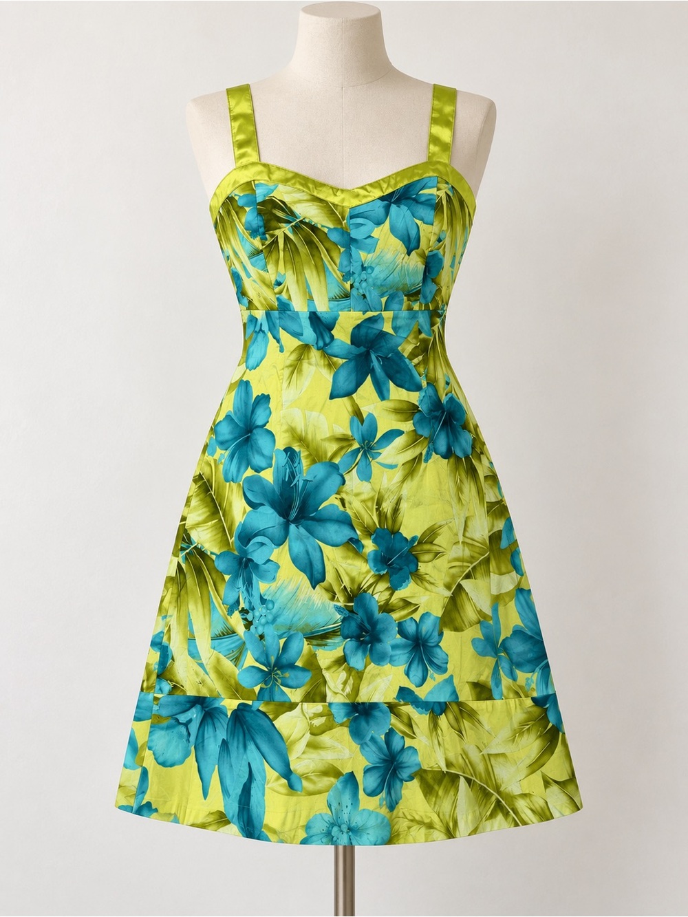 Uniform John Paul Richard Tropical Floral Cotton Sundress Size 14
